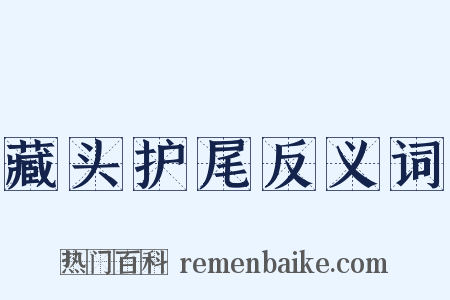 藏头护尾反义词是什么意思的图片
